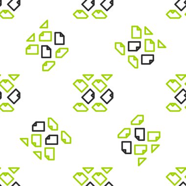 Line Data stream icon isolated seamless pattern on white background.  Vector.