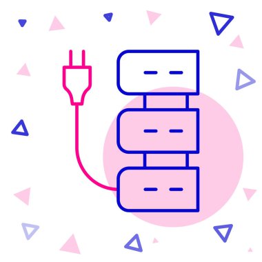 Satır Sunucusu simgesi beyaz arkaplanda izole edildi. Uygulama, servis konsepti, ayar seçenekleri, bakım, onarım, onarım. Renkli taslak konsepti. Vektör.