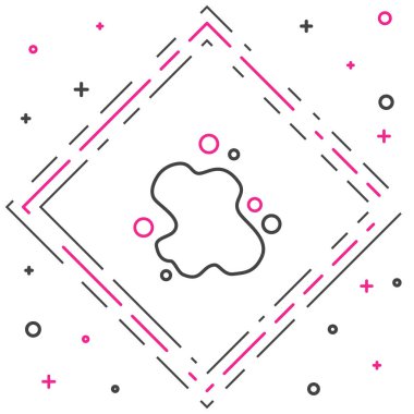 Beyaz arka planda çizgi suyu ikonu izole edildi. Renkli taslak konsepti. Vektör.