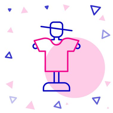 Korkuluk simgesi beyaz arkaplanda izole edildi. Renkli taslak konsepti. Vektör