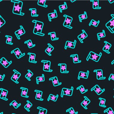 Simya tarifleri, mistik büyüler ve büyüler içeren çizgi Eskiler 'in sihirli kitabı siyah arka planda izole edilmiş kusursuz desen. Vektör