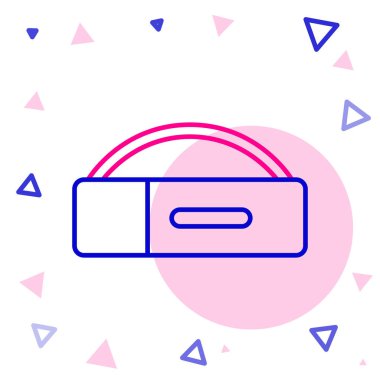 Beyaz arkaplanda izole edilmiş bilardo ıstakası simgesi çizgisi. Renkli taslak konsepti. Vektör