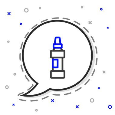 Satır İşaretleyici kalem simgesi beyaz arkaplanda izole edildi. Renkli taslak konsepti. Vektör