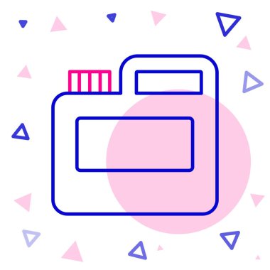 Çizgi boyası, guaj, kavanoz, beyaz arka planda izole edilmiş boya ikonu. Renkli taslak konsepti. Vektör