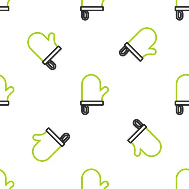 Fırın eldiveni simgesi beyaz arkaplanda izole edilmiş. Mutfak tutacağı işareti. Yemek eldiveni. Vektör