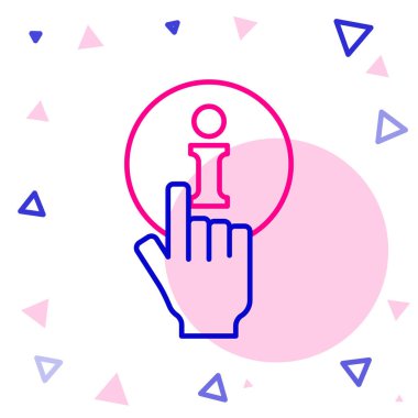 Satır Bilgisi simgesi beyaz arkaplanda izole edildi. Renkli taslak konsepti. Vektör