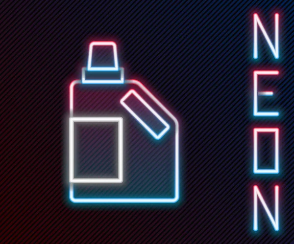 Светящаяся Неоновая Линия Пластиковая Бутылка Стирального Порошка Отбеливателя Жидкости Мытья — стоковый вектор