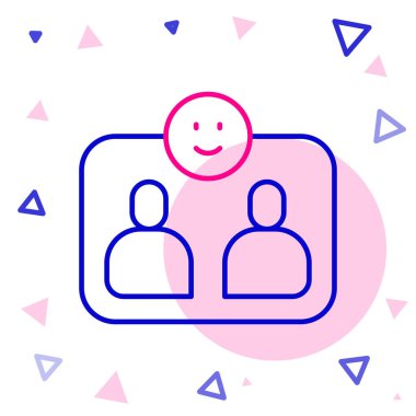 Çizgi Arkadaşları beyaz arkaplanda sonsuza dek izole edilmiş ikon. Sonsuz dostluk kavramı. Renkli taslak konsepti. Vektör