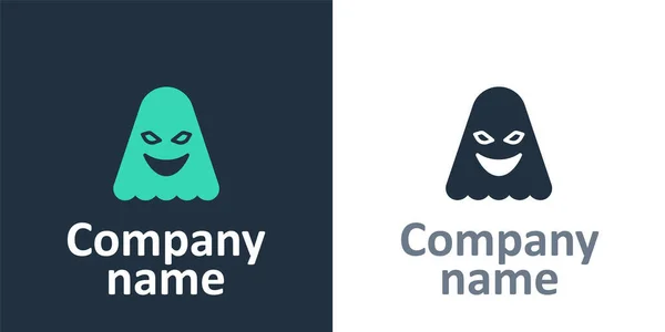 Logotyp Ghost Symbol Isoliert Auf Weißem Hintergrund Logo Design Vorlage — Stockvektor