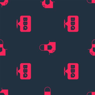 Barbekü ve Mutfak önlüğünü pürüzsüz düzene sok. Vektör