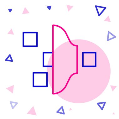 Satır Filtresi ayarı simgesi beyaz arkaplanda izole edildi. Renkli taslak konsepti. Vektör.