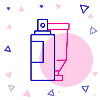 Beyaz arkaplanda çizgi kremi ya da losyon kozmetik tüp simgesi izole edilmiş. Kadınlar için vücut bakım ürünleri. Renkli taslak konsepti. Vektör.