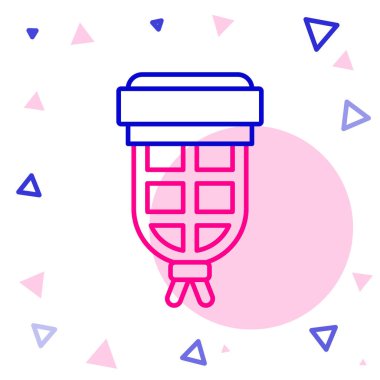 Çizgi bilardo cep simgesi beyaz arkaplanda izole edildi. Bilardo deliği. Renkli taslak konsepti. Vektör