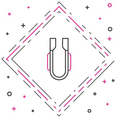 Line Meat maşası simgesi beyaz arkaplanda izole edildi. Barbekü maşası imzası. Barbekü ve ızgara aleti. Renkli taslak konsepti. Vektör