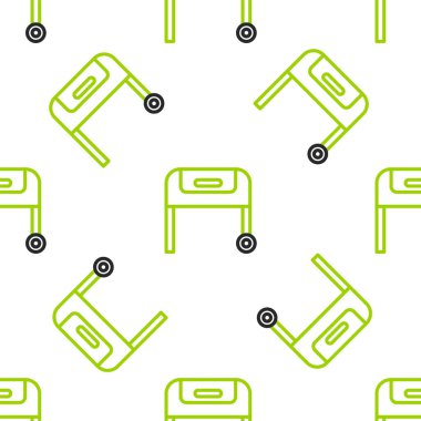 Line Barbekü ikonu beyaz arka planda izole edilmiş kusursuz desen. Barbekü ızgara partisi. Vektör