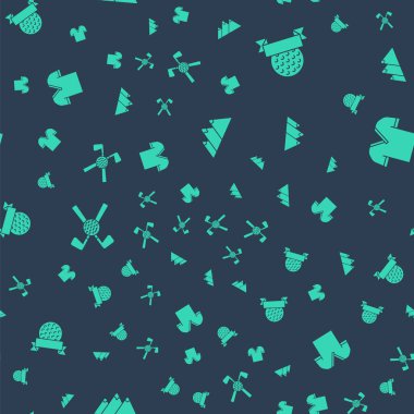 Set Dağları, Golf Topu, golf sopası ve kusursuz desenli tişört. Vektör