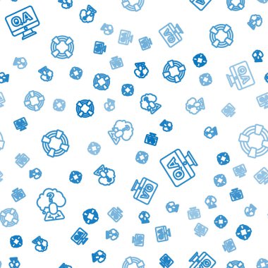 Çizgi Başı 'nı soru işareti, Soru ve Yanıt ve Yaşam Şablonu ile kusursuz bir şekilde ayarlayın. Vektör