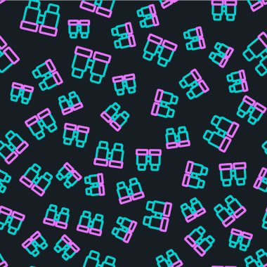 Dürbün simgesi siyah arkaplanda izole edilmiş. Yazılım işareti bul. Casus ekipman sembolü. Vektör