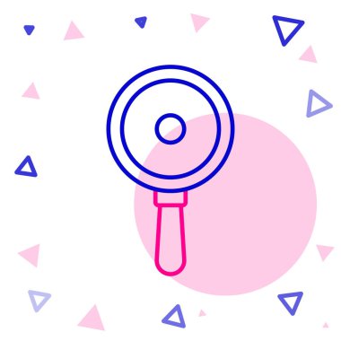 Hattı Kızartma simgesi beyaz arkaplanda izole edildi. Kızartma veya kızartma gıda sembolü. Renkli taslak konsepti. Vektör