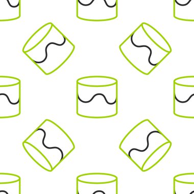 Çizgi Keki simgesi beyaz arkaplanda izole edilmiş pürüzsüz desen. Doğum günün kutlu olsun. Vektör