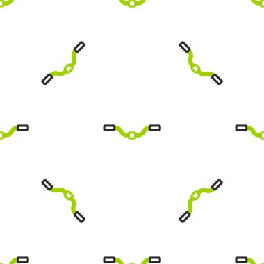 Hat Bisiklet gidon simgesi beyaz arkaplanda izole edilmiş pürüzsüz desen. Vektör