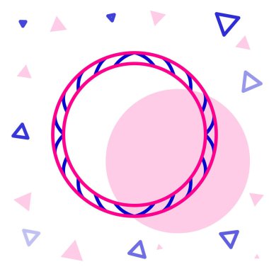 Bisiklet tekeri simgesi beyaz arkaplanda izole edildi. Bisiklet yarışı. Tekerlek havası. Spor malzemeleri. Renkli taslak konsepti. Vektör