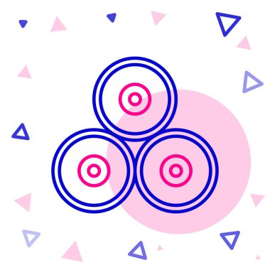 Beyaz arkaplanda çizgi boyası ikonu izole edildi. Renkli taslak konsepti. Vektör