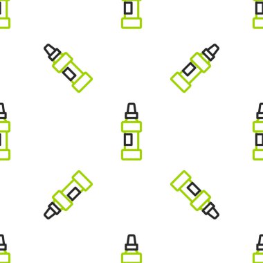 Çizgi İşaretleyici kalem simgesi beyaz arkaplanda izole edilmiş. Vektör