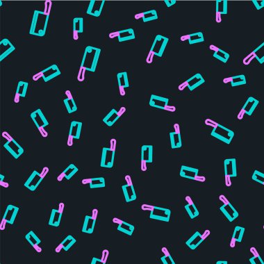 Line Meat helikopter simgesi siyah arkaplanda kusursuz desen izole etti. Et için mutfak bıçağı. Kasap bıçağı. Vektör