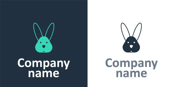 Жорстокість Logotype Animal з кролячою іконою ізольована. Logo design template element Вектор — стоковий вектор