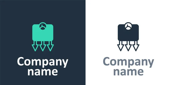 Logotype Gewichtsverlies pictogram geïsoleerd op witte achtergrond. Logo ontwerp template element. Vector — Stockvector