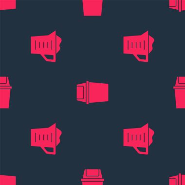 Yıkama tozu ve çöp tenekesini kusursuz desene ayarlayın. Vektör