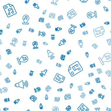 Satır Hoparlör hacmini, MP3 dosya dokümanını ve notasını, pürüzsüz desen üzerindeki tonu ayarla. Vektör