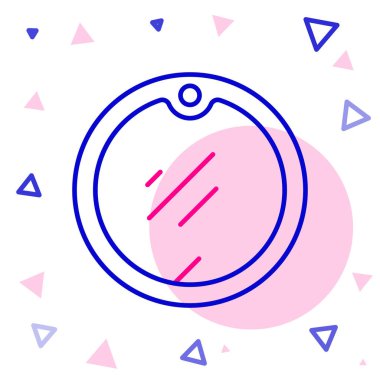 Çizgi kesme tahtası simgesi beyaz arkaplanda izole edildi. Kesme tahtası sembolü. Renkli taslak konsepti. Vektör.