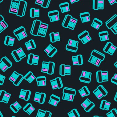 Telefon ahizesi simgesi siyah arkaplanda izole edilmiş. Telefon işareti. Vektör.