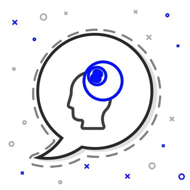 Bilardo bilardo topu. Beyaz arka planda 8 numaralı ikon izole edilmiş. Renkli taslak konsepti. Vektör.