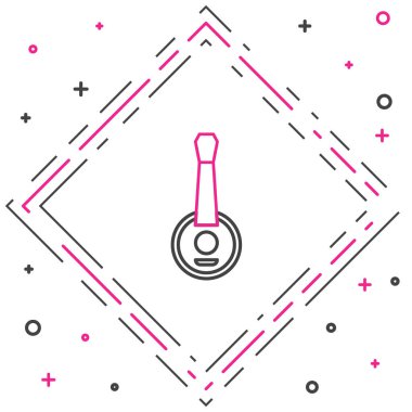 Banjo simgesi beyaz arkaplanda izole edildi. Müzik aleti. Renkli taslak konsepti. Vektör