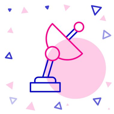 Radar simgesi beyaz arkaplanda izole edildi. Arama sistemi. Uydu sinyali. Renkli taslak konsepti. Vektör