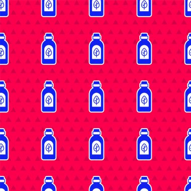 Mavi Yağ Şişesi ikonu mavi arkaplanı izole etti. Organik aromaterapi özü. Cilt bakımı serumu cam bırakma paketi. Vektör.