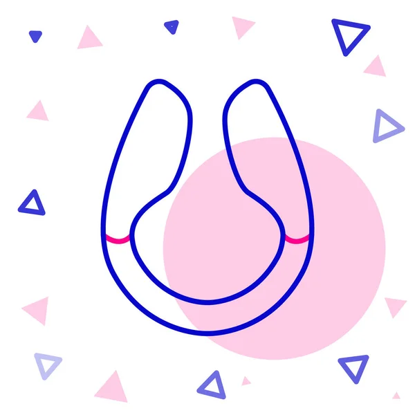 Line Dildo Vibrator Sex Games Icon Isolated White Background Sex — ストックベクタ