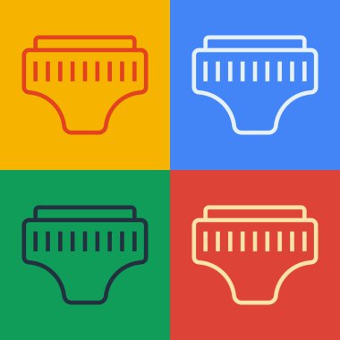 Pop Art Line Yetişkin Bezi simgesi renk arkaplanında izole edildi. Vektör.