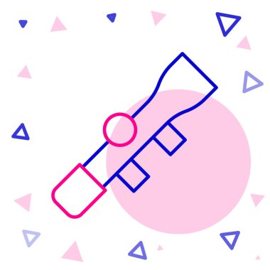 Keskin nişancı optik görüş ikonu beyaz arka planda izole edildi. Keskin nişancı dürbünü. Renkli taslak konsepti. Vektör.