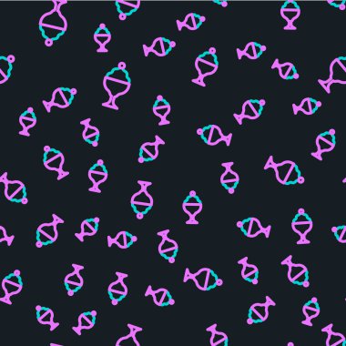 Kase ikonundaki çizgi dondurması siyah arka planda izole edilmiş. Güzel sembol. Vektör