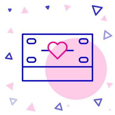 Hat bağışı ve yardım ikonu beyaz arka planda izole edildi. Para ve bağış konsepti. Renkli taslak konsepti. Vektör