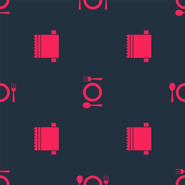 Havluyu askıya ve tabağa, çatala ve bıçağa sarın. Vektör