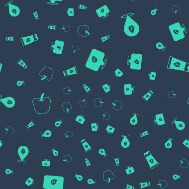 Vejetaryen gıda diyeti, Apple ve Organik kozmetik ürünlerini kusursuz bir kalıba sokun. Vektör