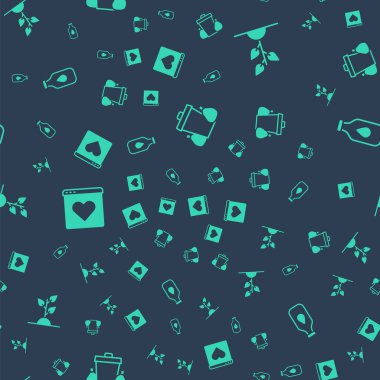 Çöp tenekesini, gönüllü ekibinin ağaç dikmesini online flört uygulamasını ve bir şişe suyu sorunsuz bir şekilde ayarlayın. Vektör