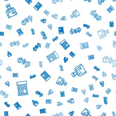 Ticari buzdolabı, Satıcı ve POS terminalini kredi kartıyla kusursuz bir şekilde ayarla. Vektör