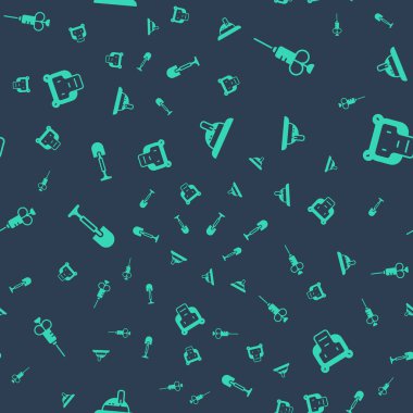 Avcı şapkası, şırınga, kürek ve maymunu kusursuz bir kalıba sokun. Vektör