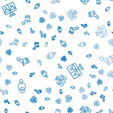 Hat kaybi, görüntülü sohbet konferansı ve kusursuz desen üzerine hediye vermek. Vektör